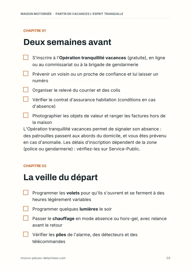 Aperçu de la page 3 de l'ebook Partir en vacances l'esprit tranquille