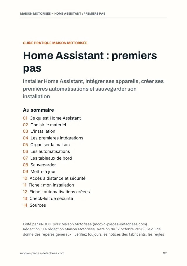 Aperçu de la page 2 de l'ebook Home Assistant : premiers pas