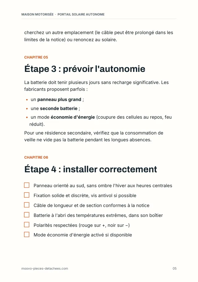 Aperçu de la page 5 de l'ebook Portail solaire autonome