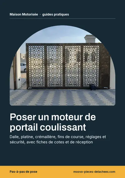 Couverture de l'ebook Poser un moteur de portail coulissant