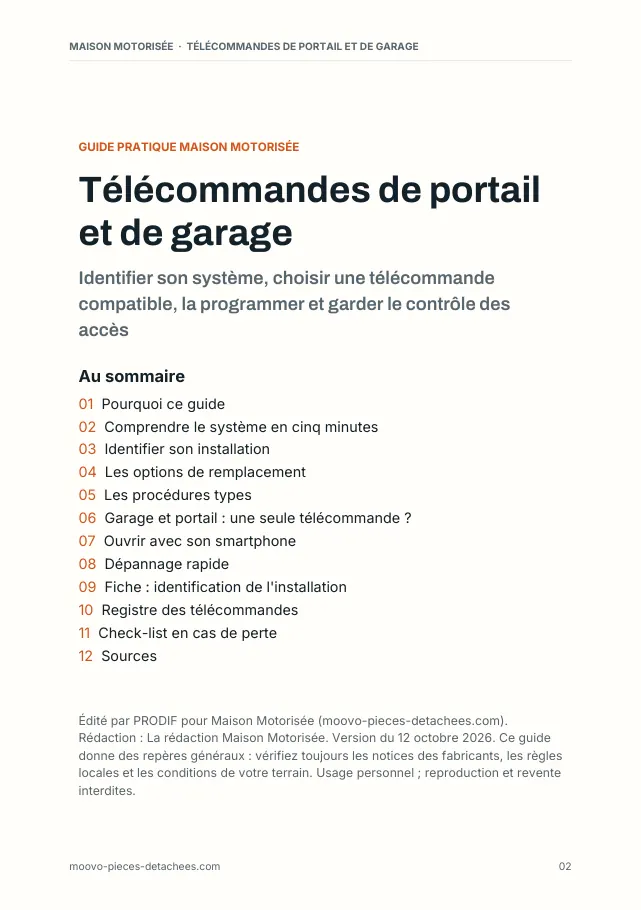 Aperçu de la page 2 de l'ebook Télécommandes de portail et de garage